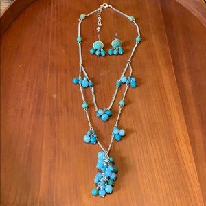 Necklace and matching earrings set.